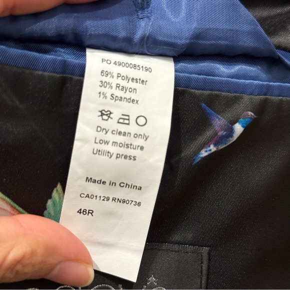 TALLIA Blazer Men 46R Navy Blue Pankou Chinese Traditional Knotted Frog Buttons - Picture 11 of 15